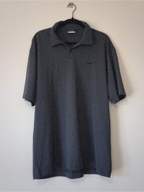 Nike Dri-Fit Golf Polo Charcoal Grey Gray Athleisure Activewear Sporty Men’s XL